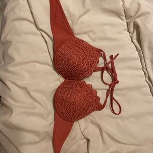 Pink Target Bikini Top